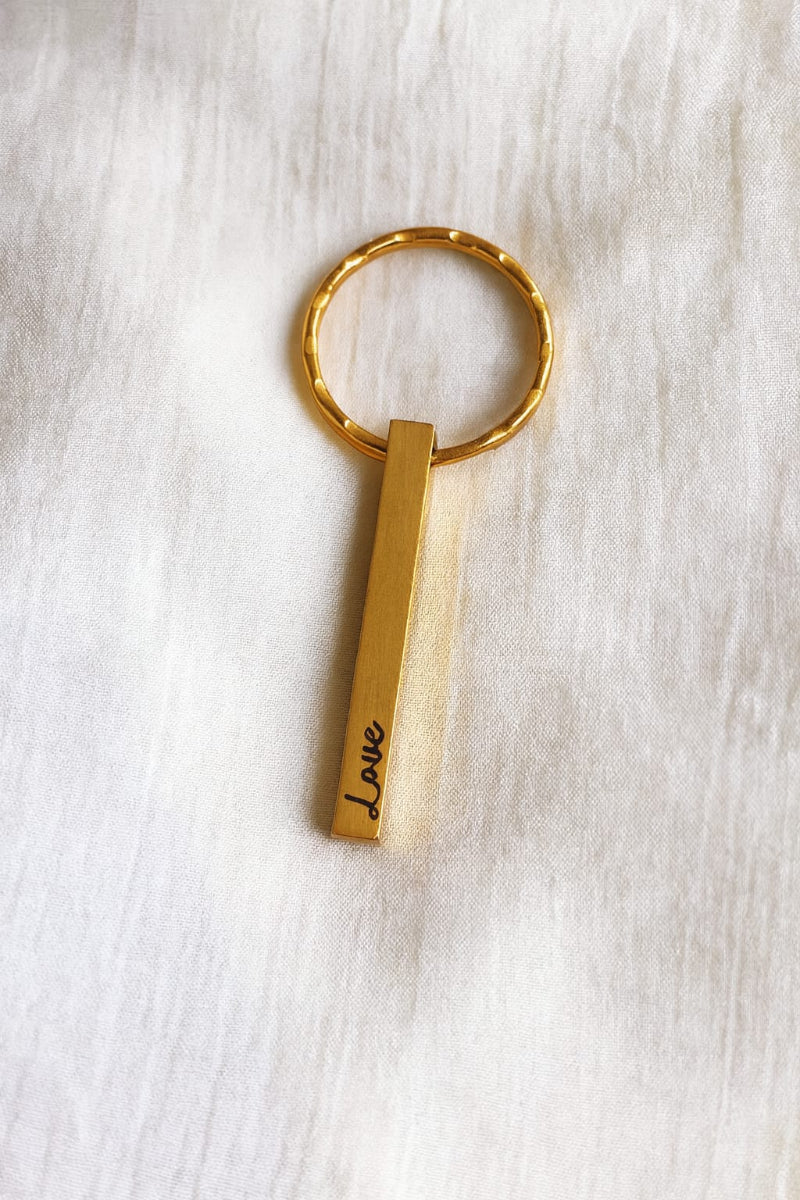 Engraved Bar Keychain