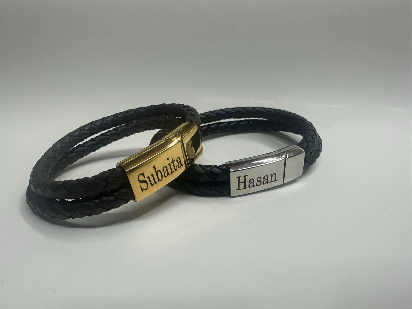 Double Cord Leather Bracelet