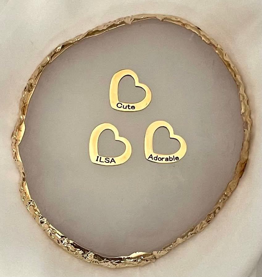 Custom Engraved Heart Charm