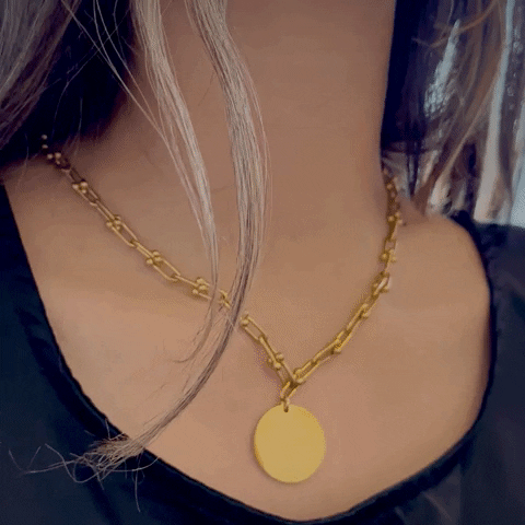 Coin Paperclip Necklace