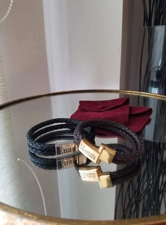 Double Cord Leather Bracelet