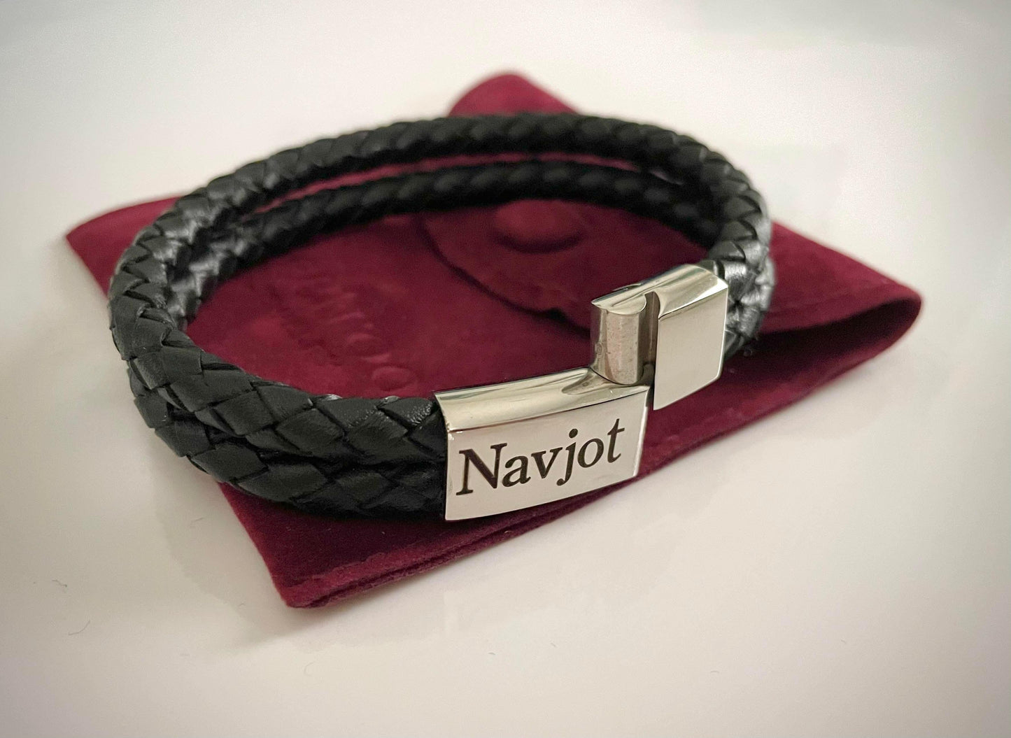 Double Cord Leather Bracelet