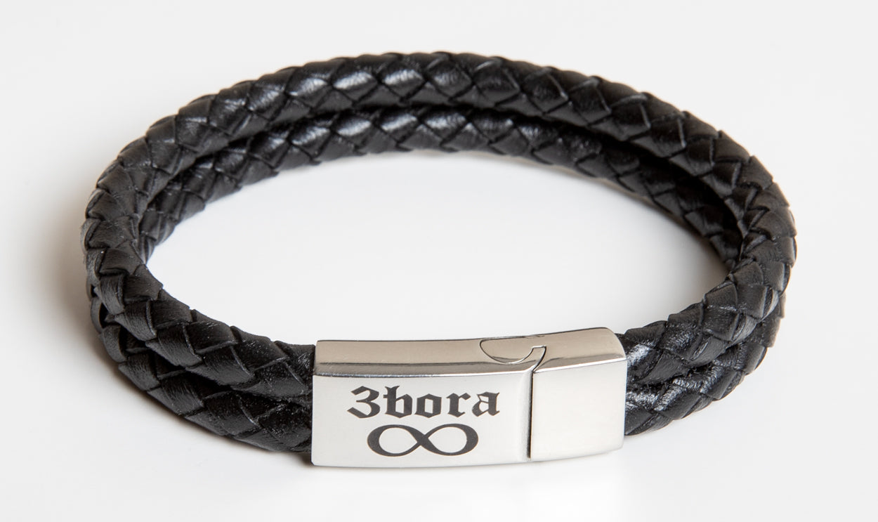 Double Cord Leather Bracelet