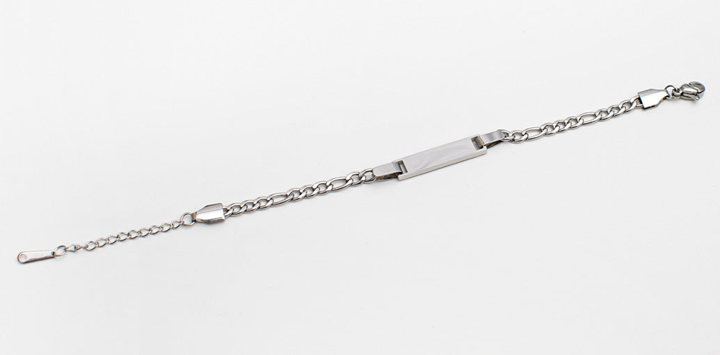 Figaro Chain ID Bracelet - Xmm