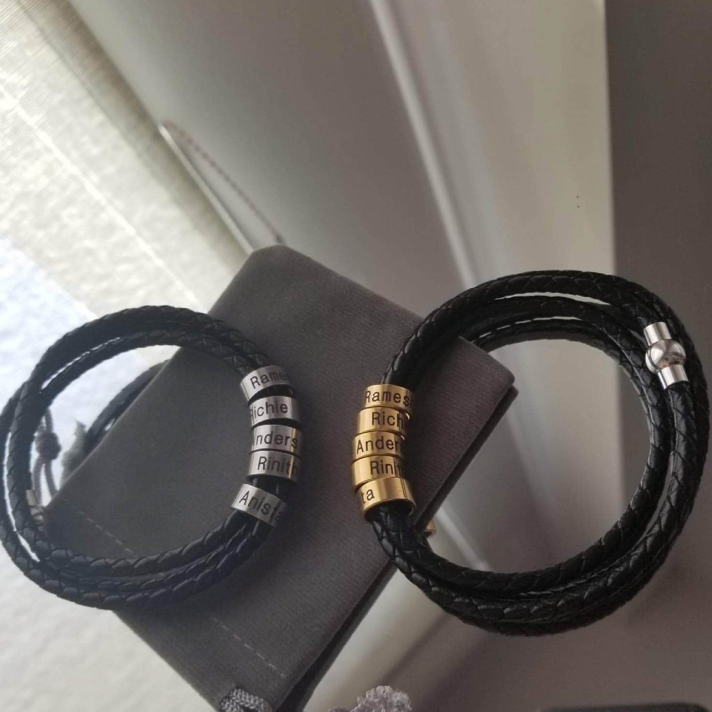 Leather Bead Bracelet