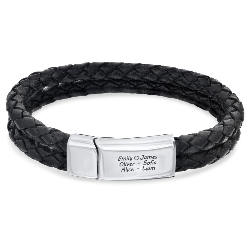 Double Cord Leather Bracelet